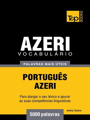 cover image of Vocabulário Português-Azeri